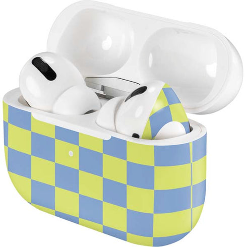 Neon Checkered Apple AirPods Pro Skin